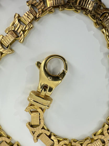 Vintage 18K Yellow Gold King's Link Necklace | 69.5 Grams | 26" Estate Gold Chain