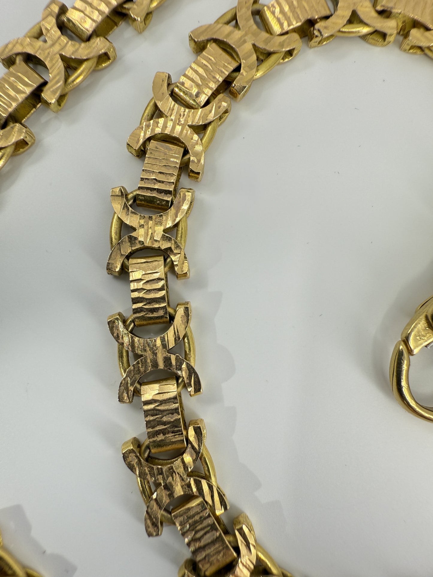 Vintage 18K Yellow Gold King's Link Necklace | 69.5 Grams | 26" Estate Gold Chain
