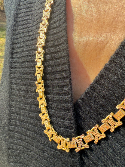 Vintage 18K Yellow Gold King's Link Necklace | 69.5 Grams | 26" Estate Gold Chain