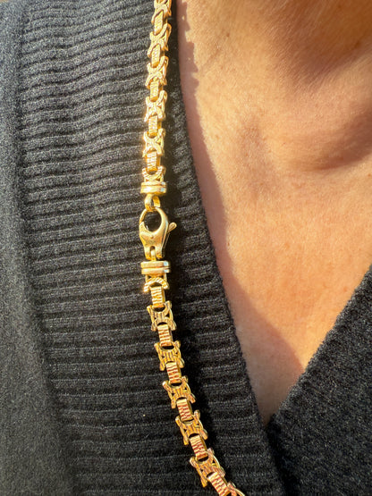 Vintage 18K Yellow Gold King's Link Necklace | 69.5 Grams | 26" Estate Gold Chain