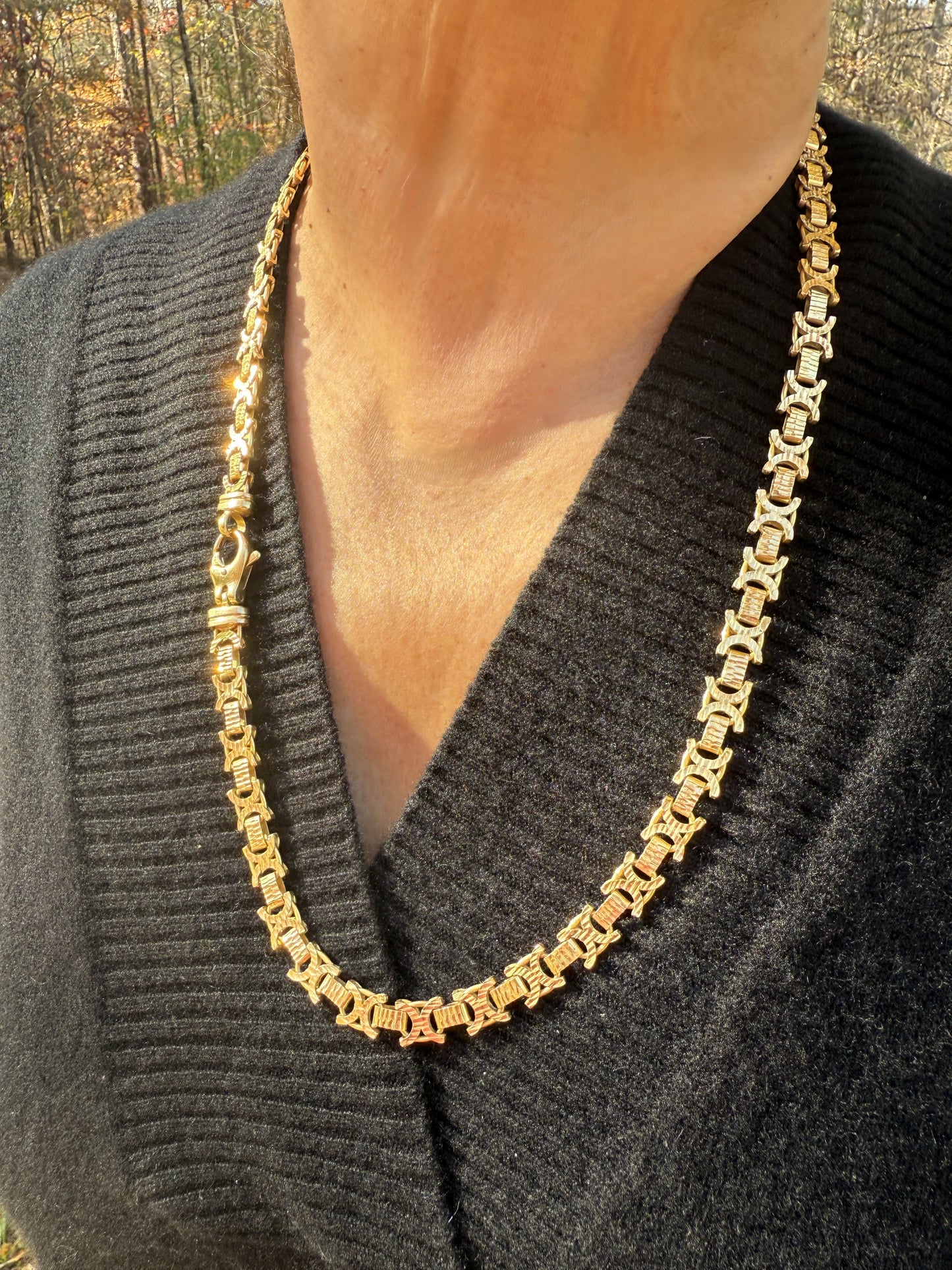 Vintage 18K Yellow Gold King's Link Necklace | 69.5 Grams | 26" Estate Gold Chain