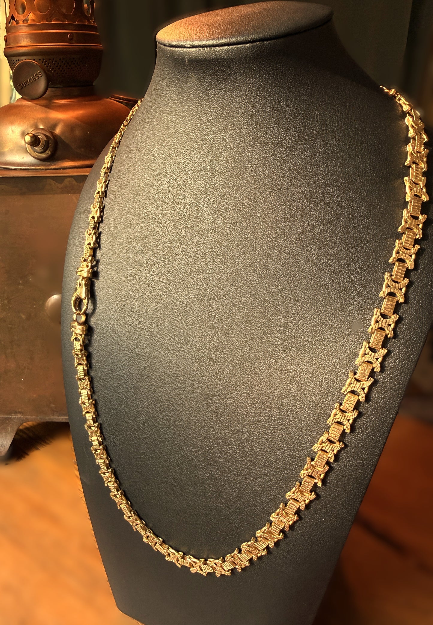 Vintage 18K Yellow Gold King's Link Necklace | 69.5 Grams | 26" Estate Gold Chain