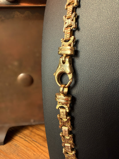 Vintage 18K Yellow Gold King's Link Necklace | 69.5 Grams | 26" Estate Gold Chain