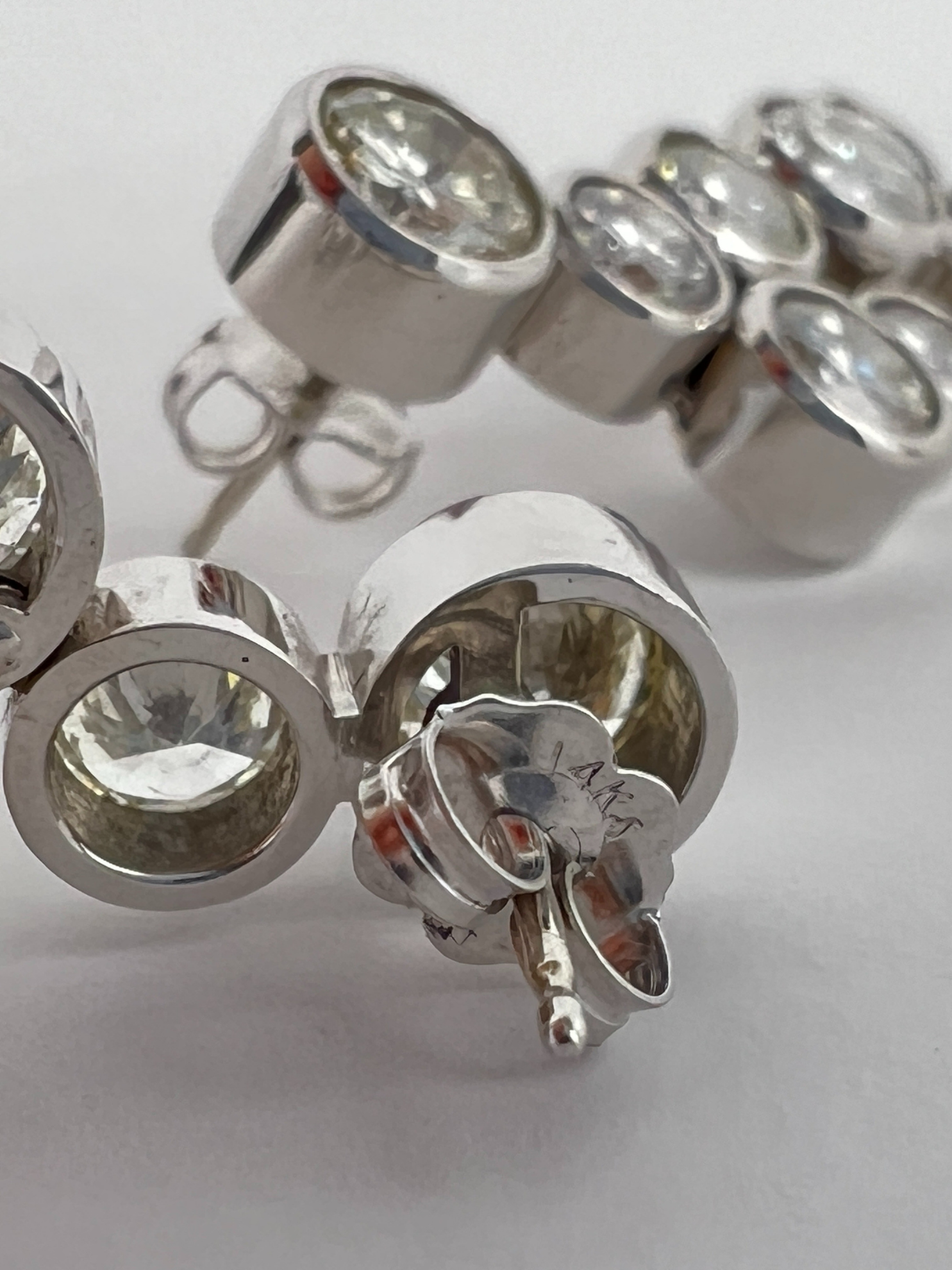 Contemporary Diamond Chandelier Earrings in 14k White Gold