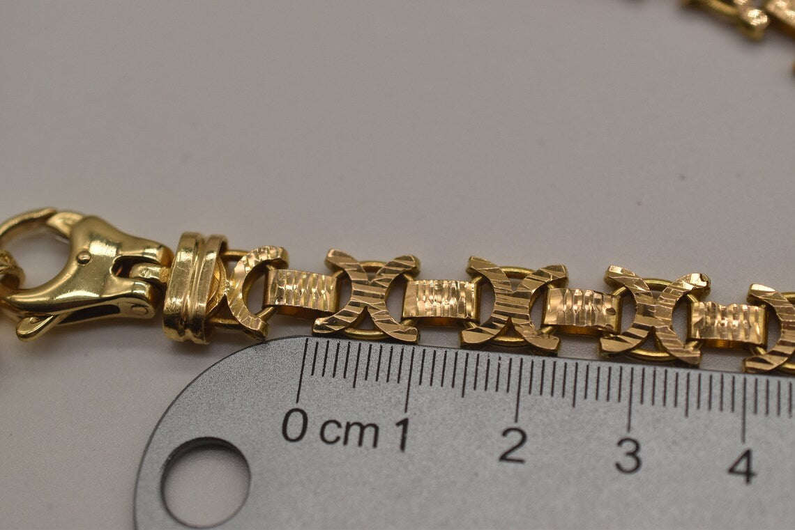 18k Gold XO Statement Necklace Book Chain