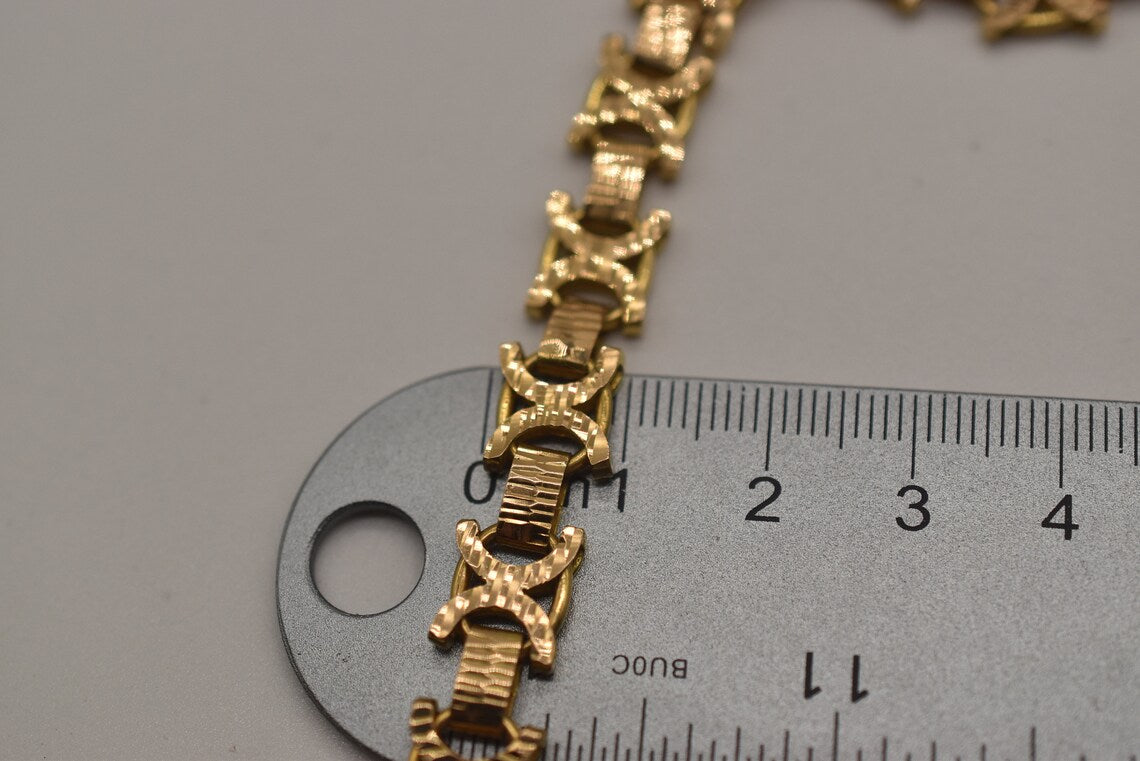 18k Gold XO Statement Necklace Book Chain