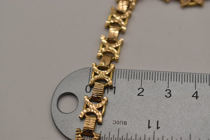 18k Gold XO Statement Necklace Book Chain