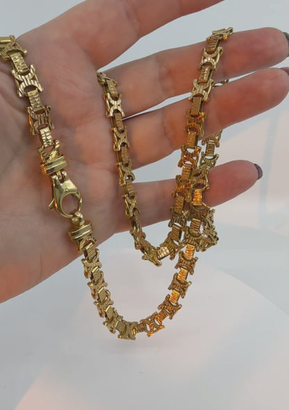 Vintage 18K Yellow Gold King's Link Necklace | 69.5 Grams | 26" Estate Gold Chain